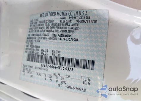 2004 Ford Mustang from USA, damaged, VIN 1FAFP44664F154376